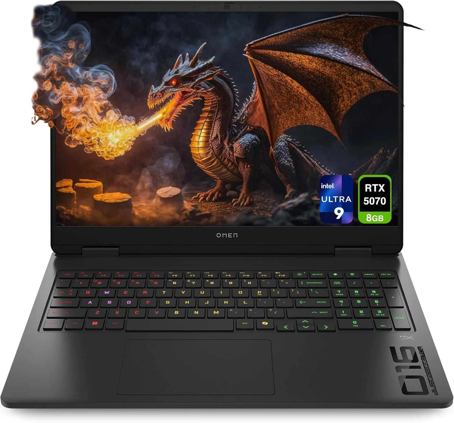 HP OMEN 16 Slim لابتوب ألعاب، شاشة 16 إنش WQXGA IPS 240 هرتز، معالج Intel Ultra 9 285H، كرت NVIDIA RTX 5070 8 جيجابايت، رام 32 جيجابايت DDR5، 2 تيرابايت SSD، ويندوز 11 هوم، لون Shadow Black