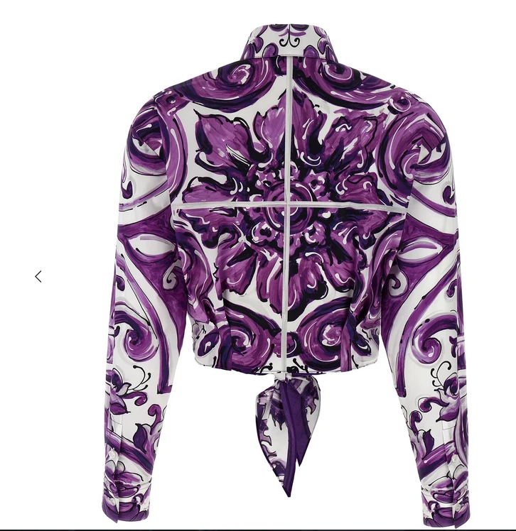 Dolce & Gabbana Graphic Printed Cropped Shirt